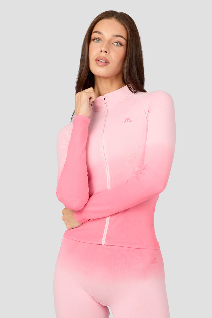 Arise Seamless Full Zip - Light Pink/Pink Lemonade