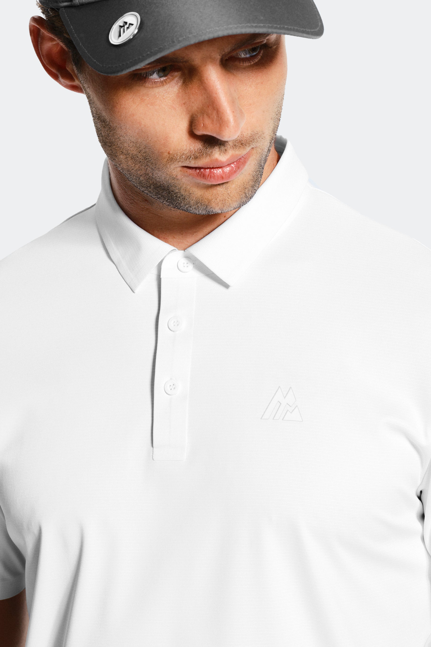 Golf Polo - White/Light Smoke Grey