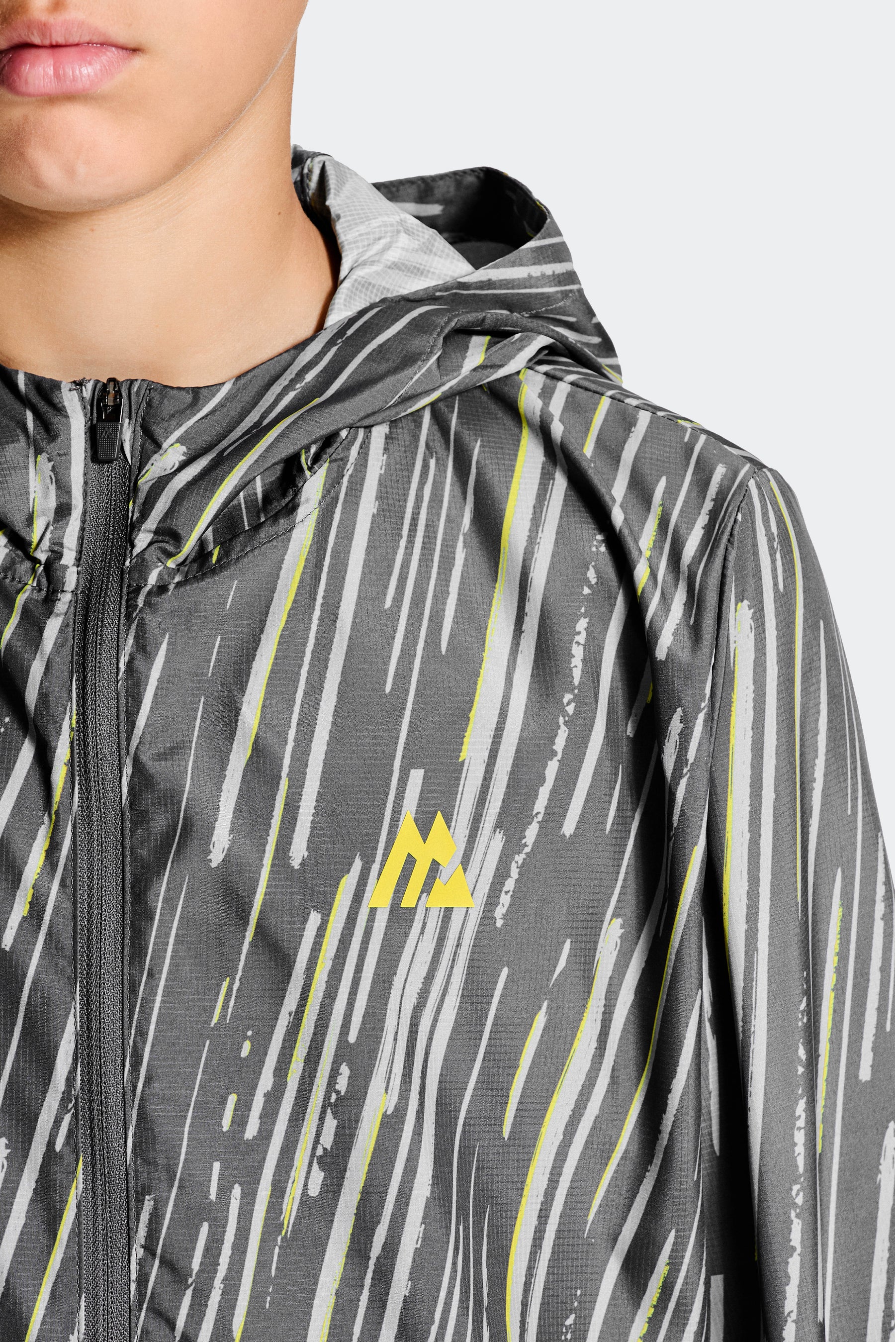 Boys Vigour Windbreaker - Asphalt/Platinum Grey/Blazing Yellow