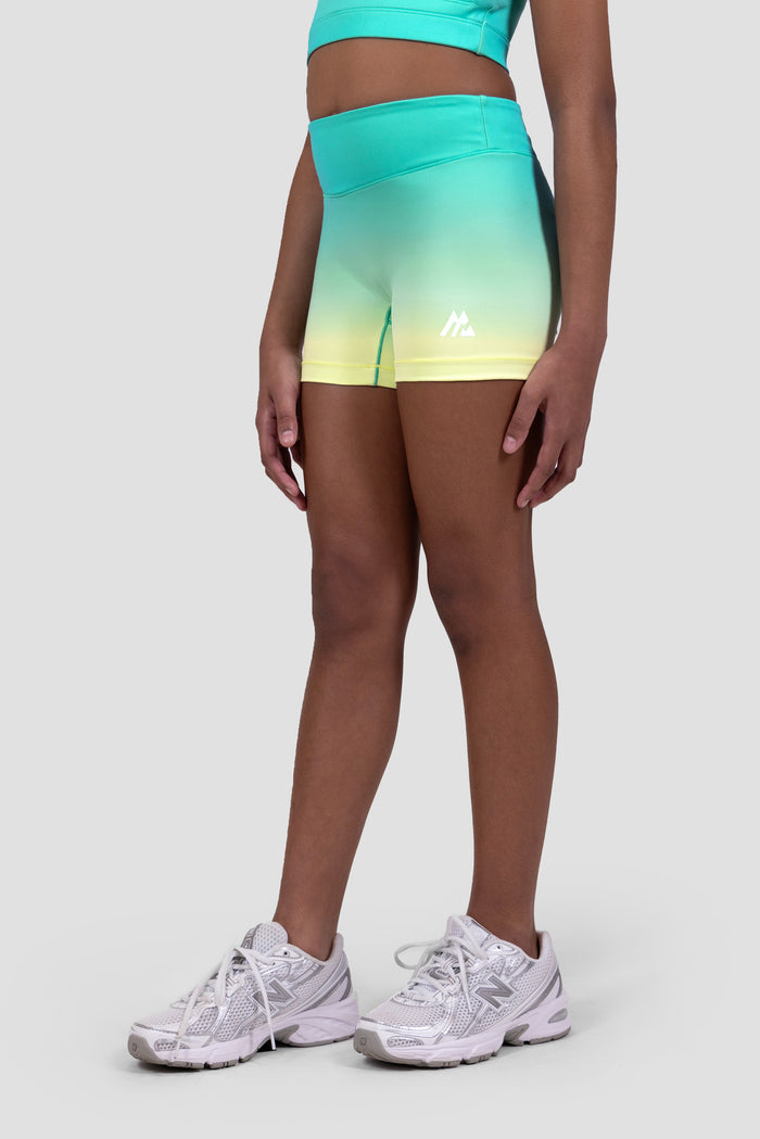 Girls Glow Short - Persian Green/Citrus