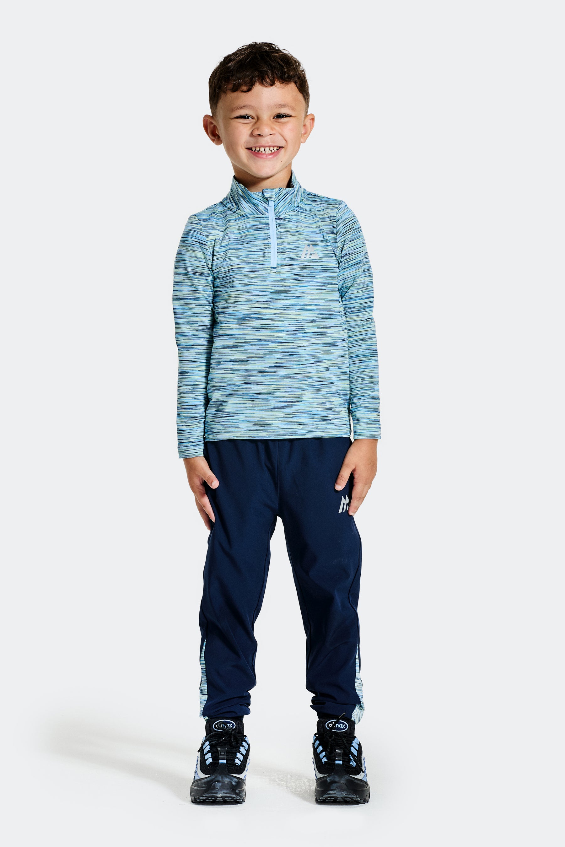 Infant Boys Trail 1/4 Zip - Blue/Citrus