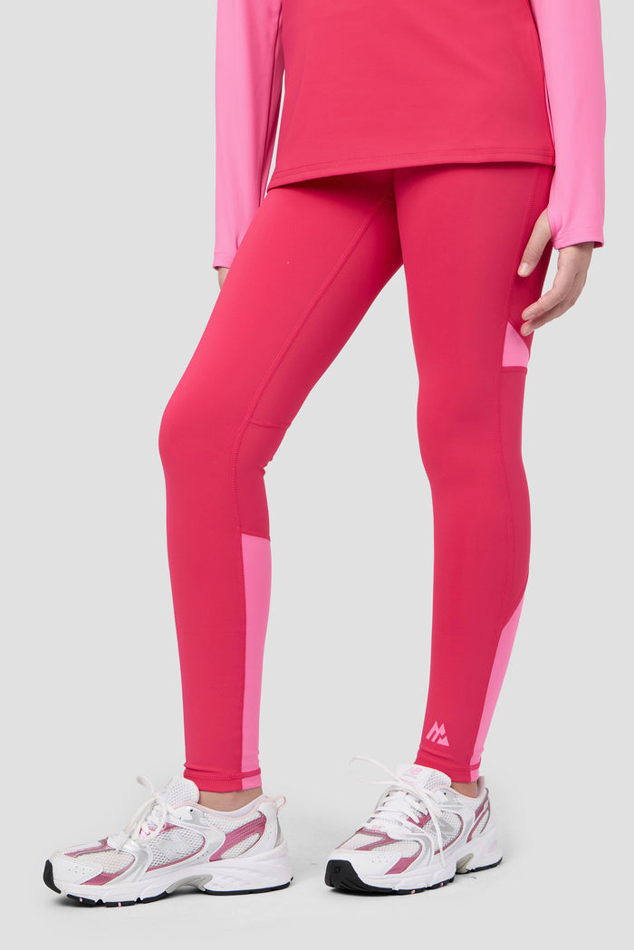 Girls Dash Legging - Hibiscus/Framboise