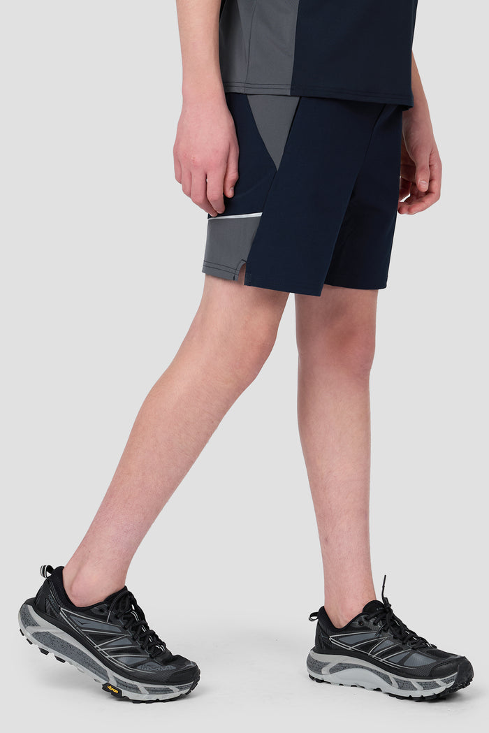Boys Cerberus Short - Navy Void/Neon Sky/Slate Grey