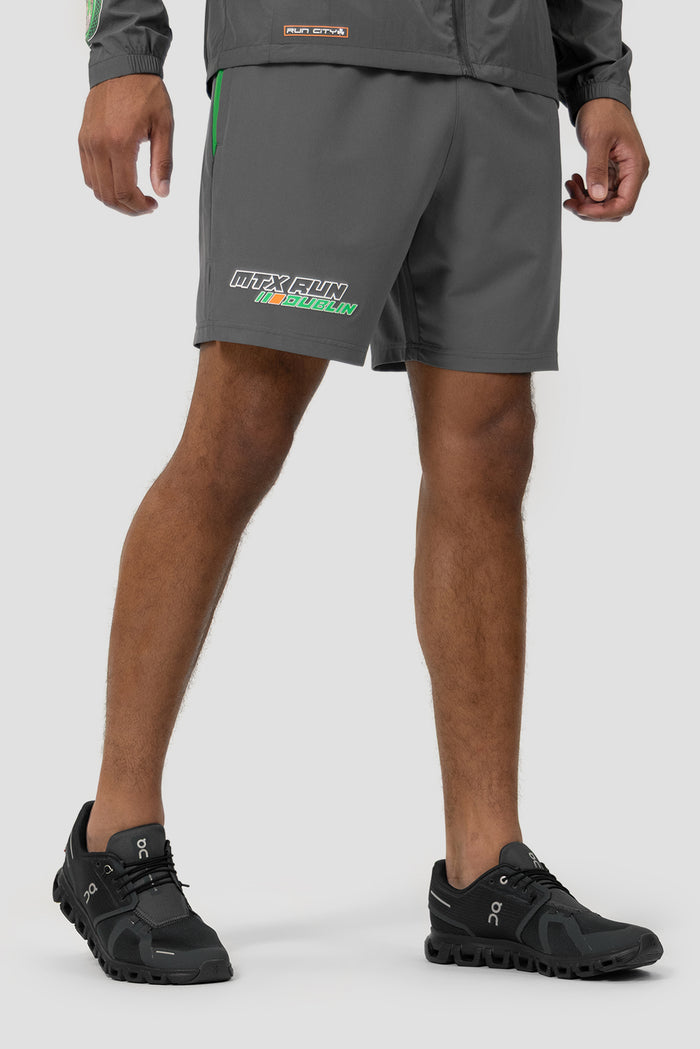 MTX Run City Dublin Short - Cement Grey/Black/Jada Green