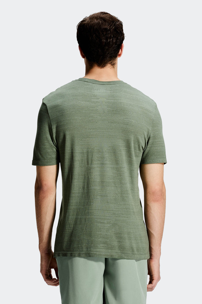Glitch Seamless T-Shirt - Green Slate/Ash Green