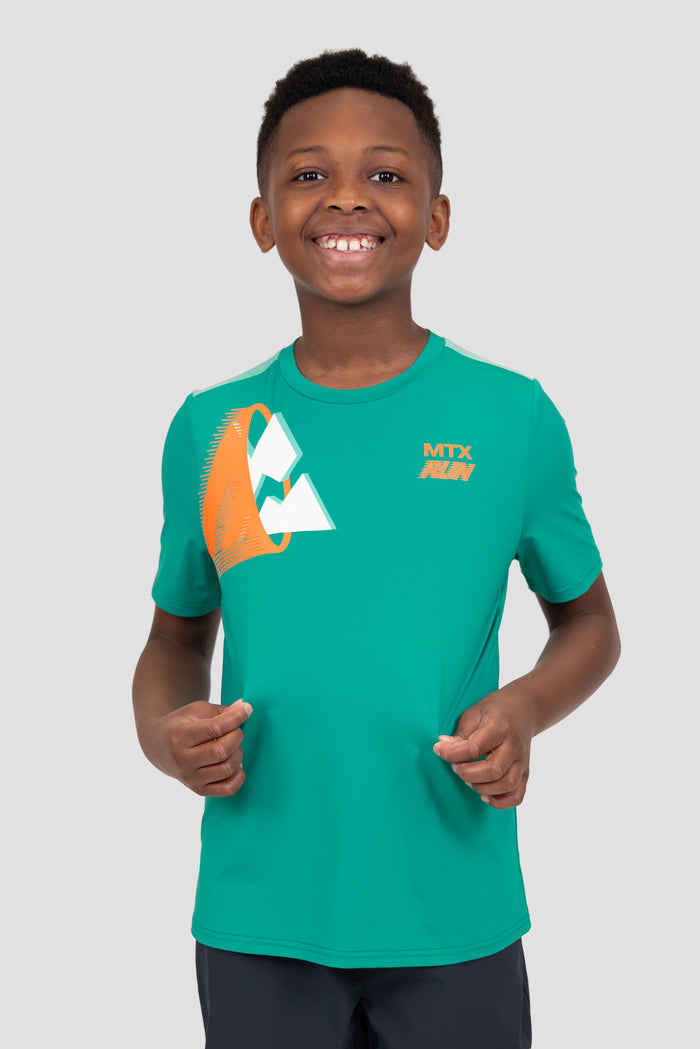 Boys MTX Run T-Shirt - Aruba/Fluorite