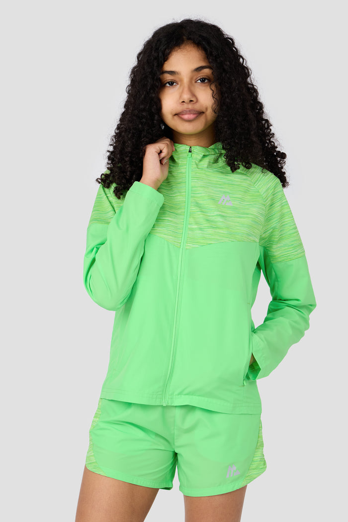 Girls Trail Windbreaker - Apple Green Multi