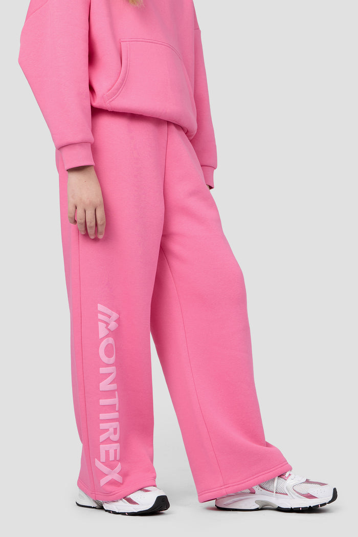 Girls Vibe Wide Leg Jogger - Framboise