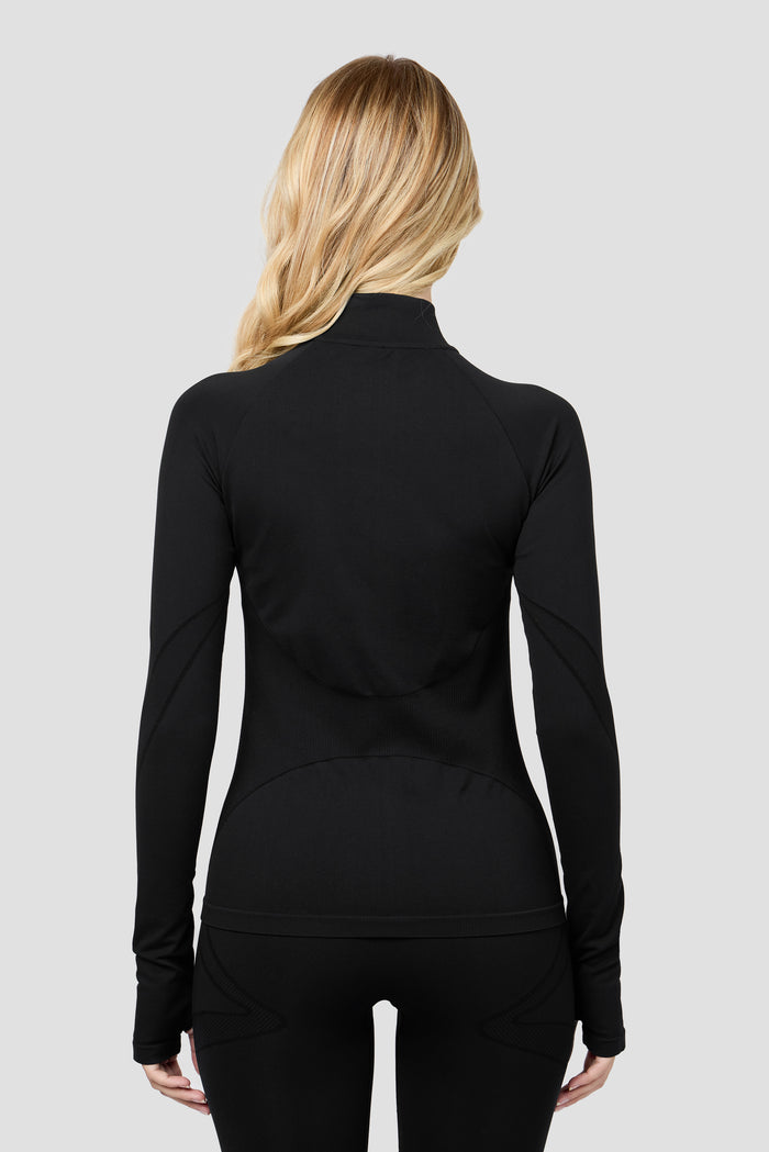 Evolve Seamless Full Zip Jacket - Black
