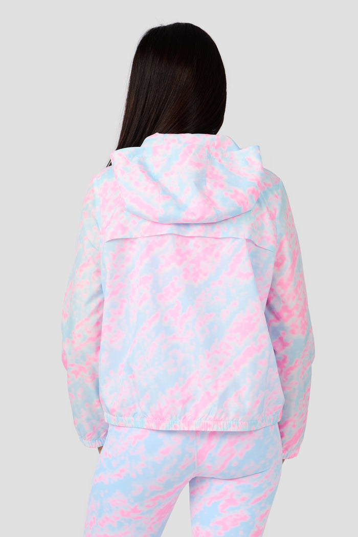 Girls Celeste Windbreaker - Misty Blue/Candy Floss/White