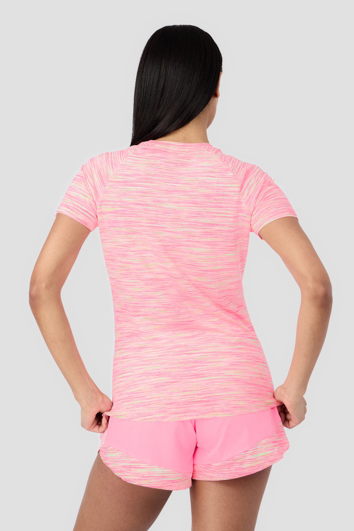 Women's Trail T-Shirt - Pink/Green/White