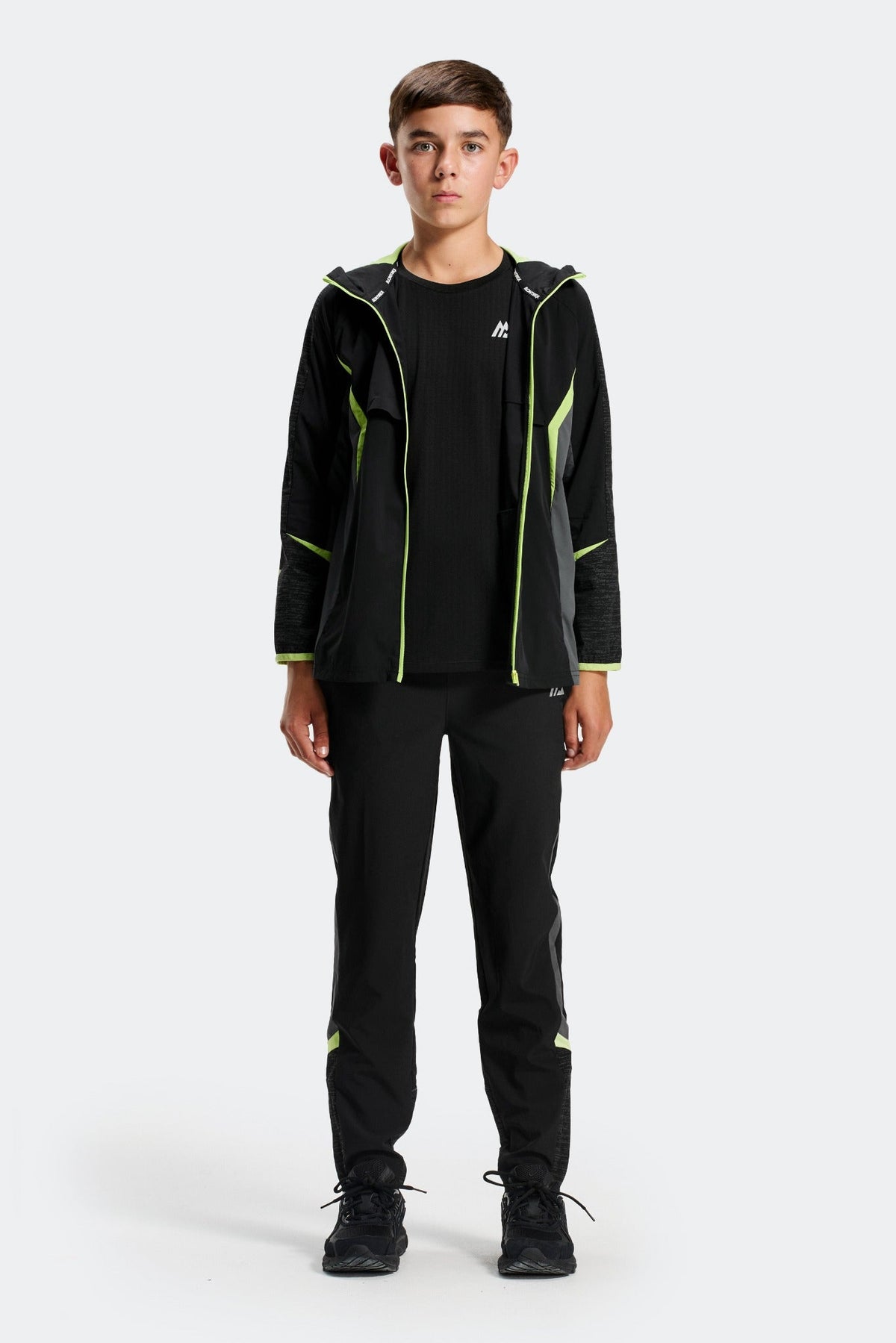 Boys MTX Run Apollo Jacket - Black/Asphalt/Apple Crush