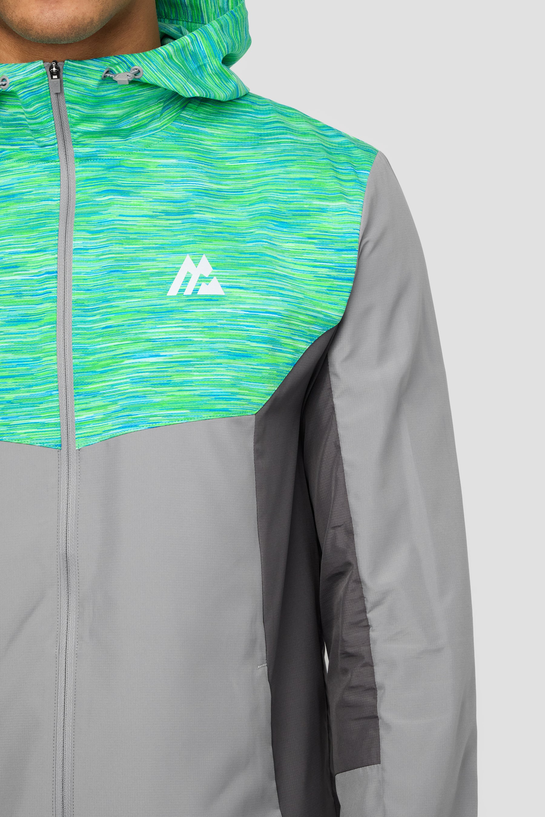 Trail Windbreaker - Grey/Blue/Green Multi