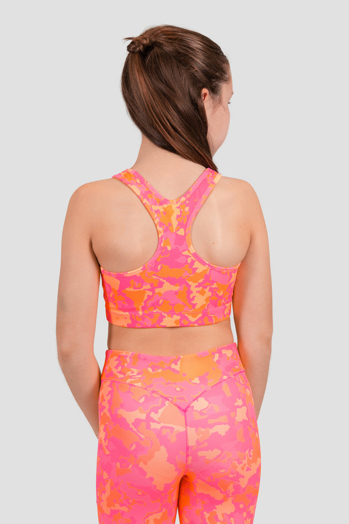Girls Active Bra Top - Fuchsia/Ice Tango/Beam/Pink Lemonade