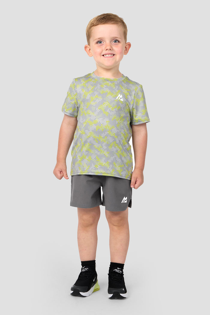 Descent Print T-Shirt/Short - Cement Grey/Platinum Grey