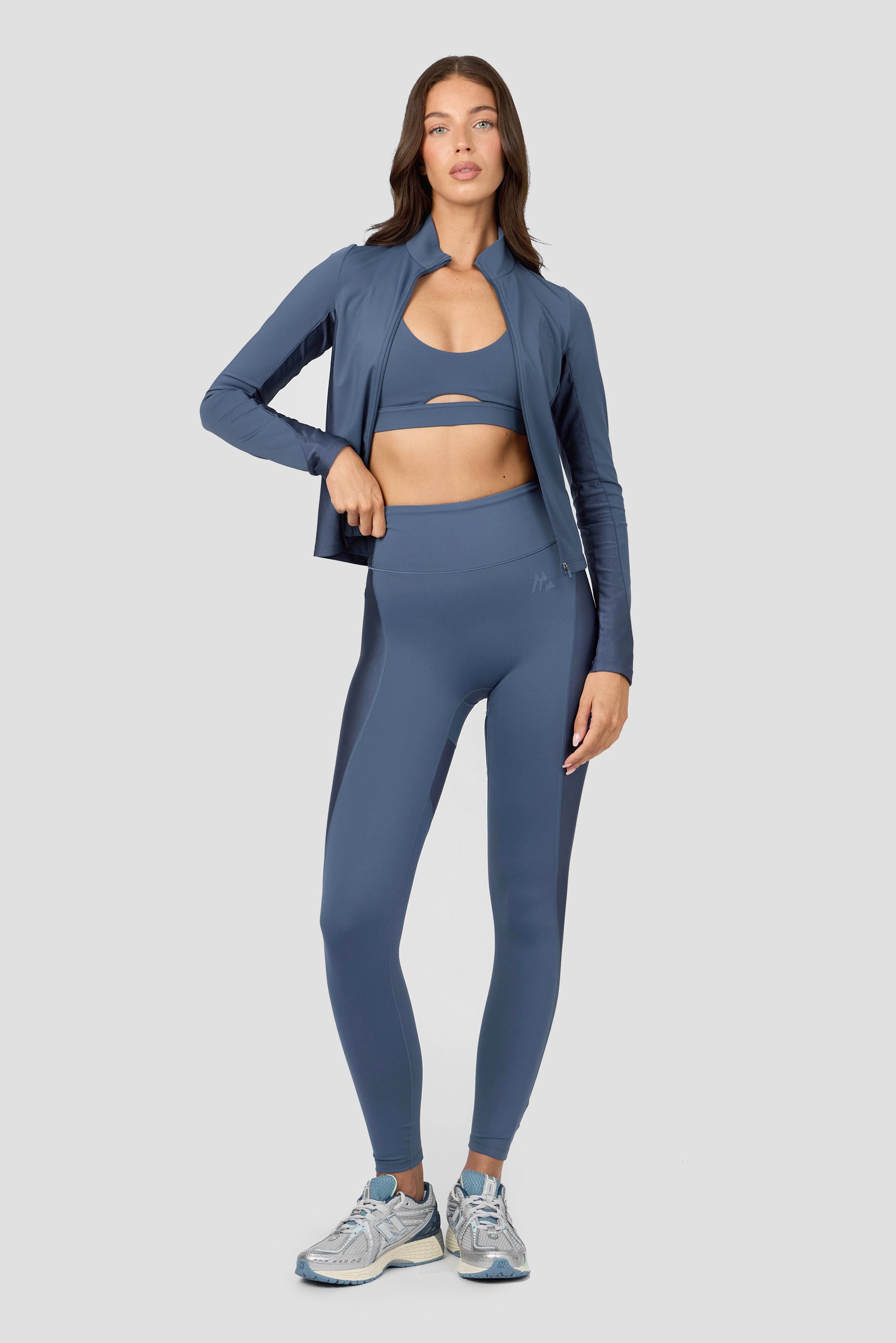 Luna Full Zip - Greyed Indigo