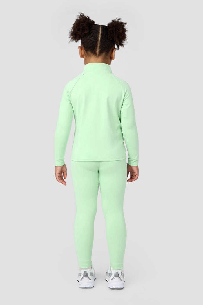 Infant Girls Graphic 1/4 Zip/Legging Set - Birds Egg Green