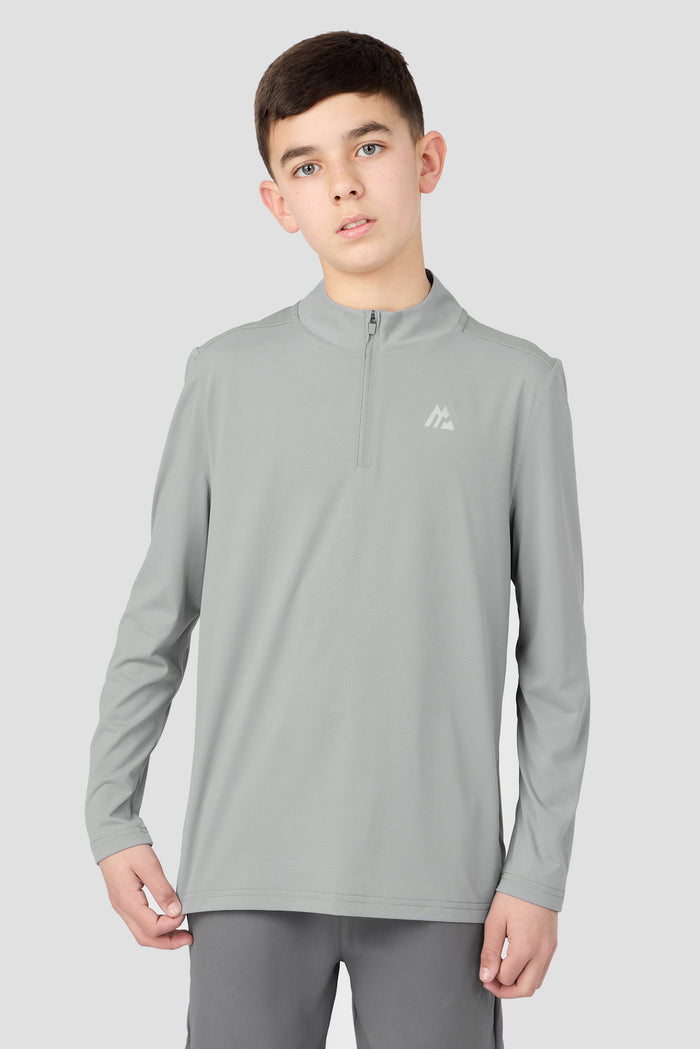 Boys Delta 1/4 Zip - Platinum Grey