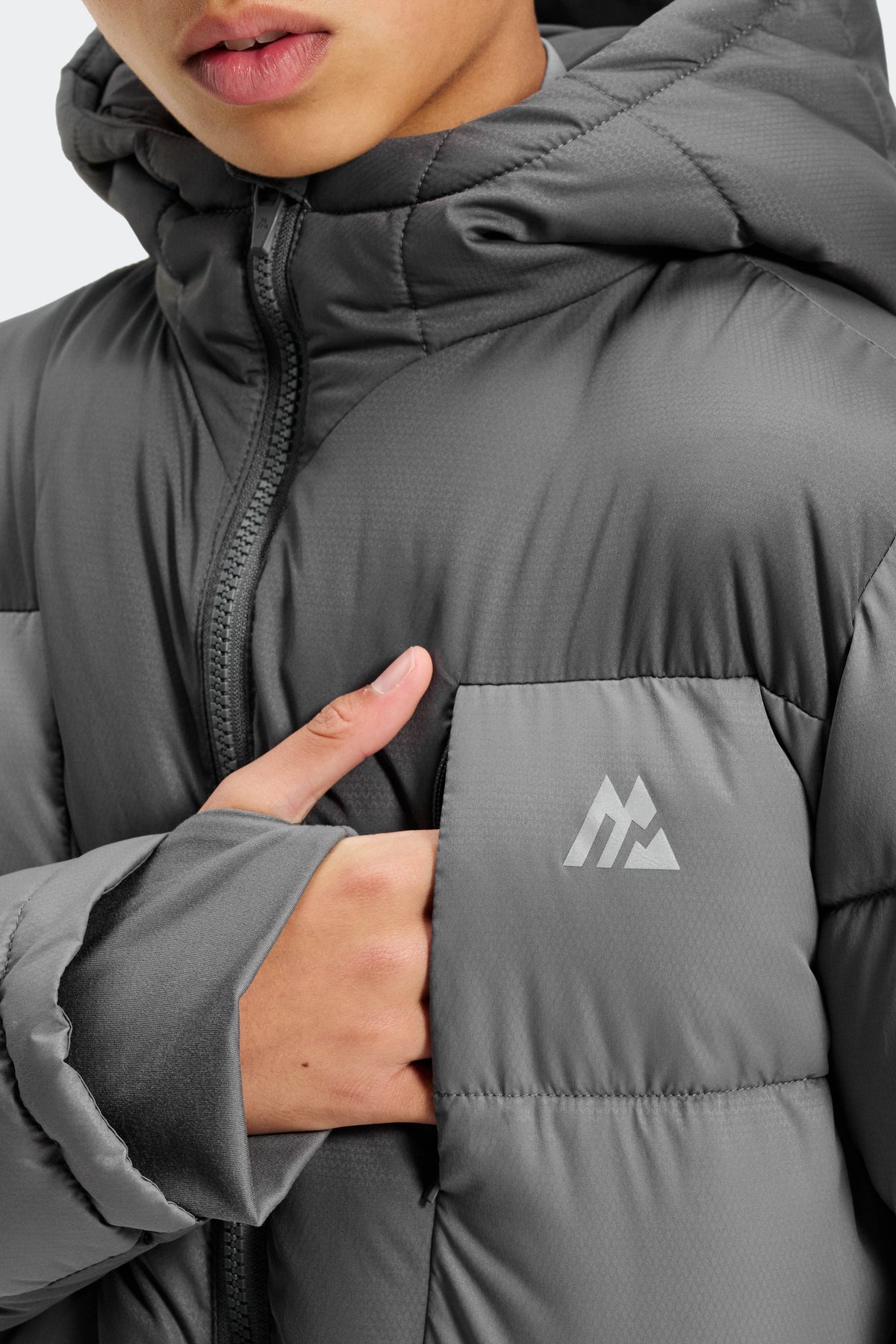 Carve Down Jacket - Cement Grey/Asphalt