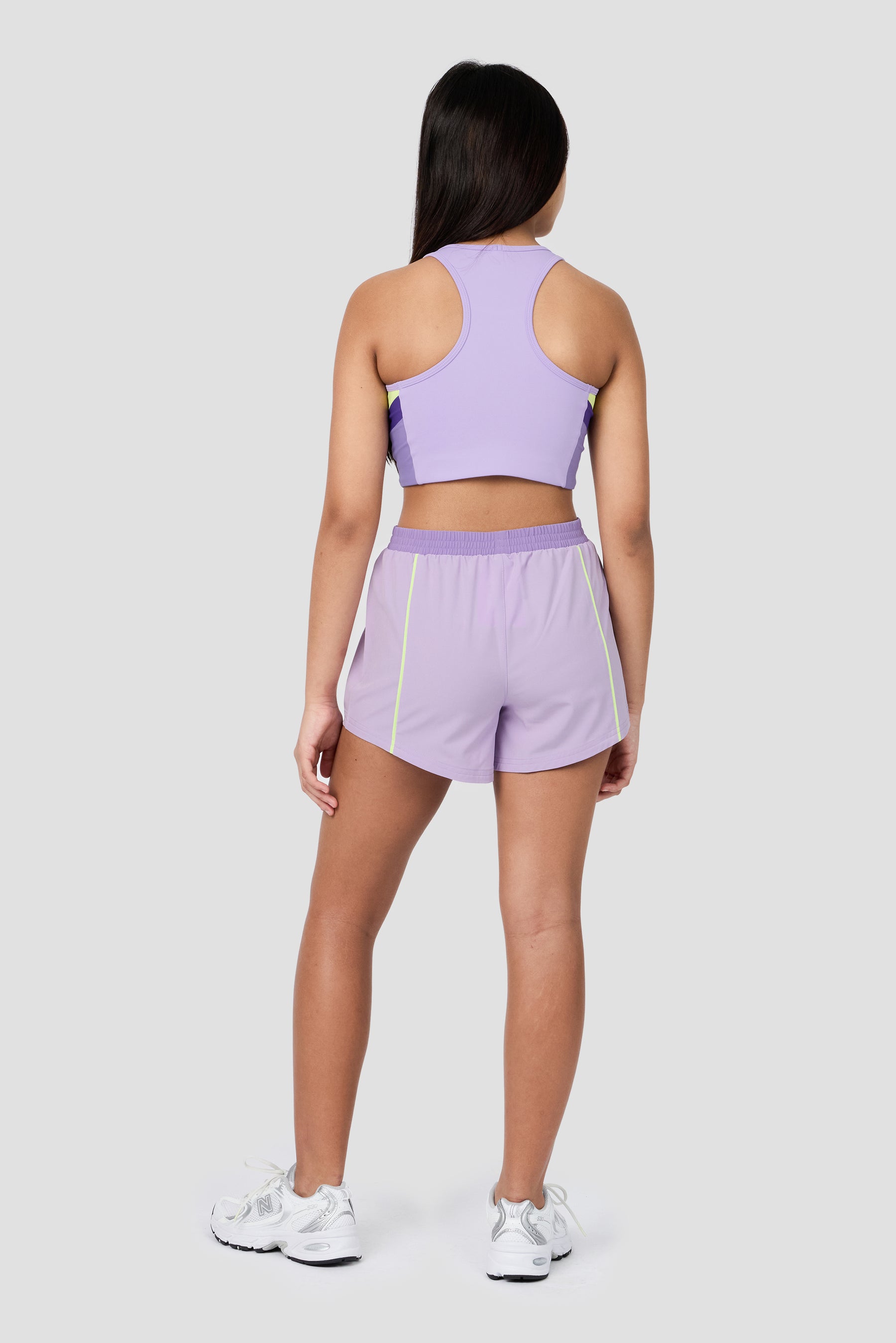 Girls Lumina Sports Bra - Parma/Lilac Chalk/Palazzo/Apple