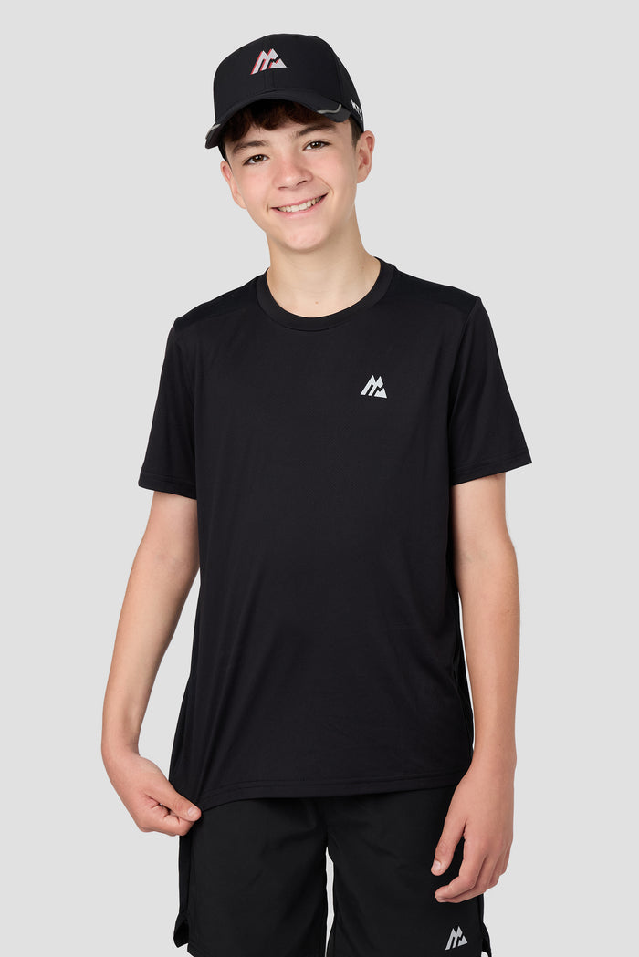 Boys Pace Cap - Black/Asphalt/White/Cardinal Red