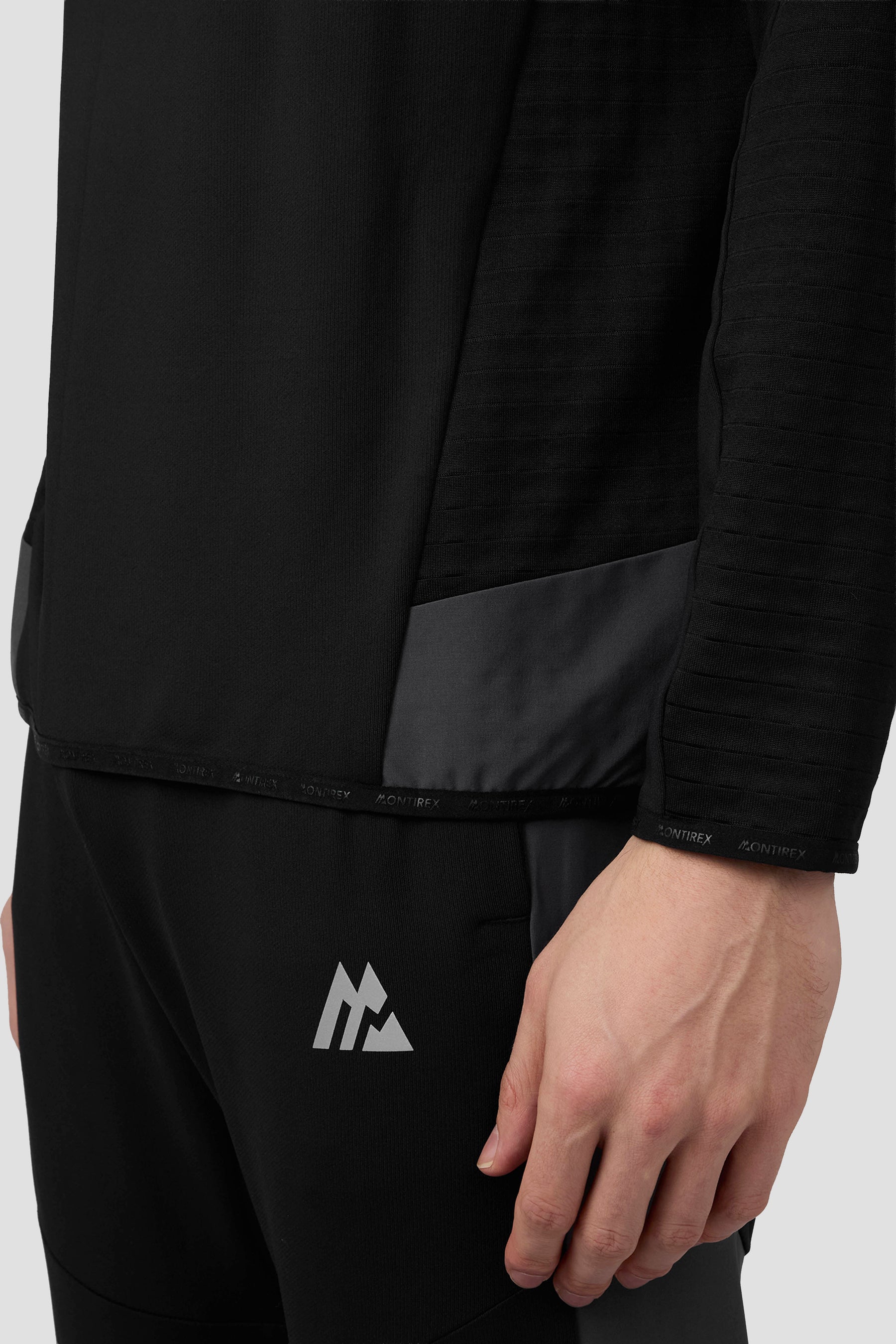 Zone Hood 1/4 Zip - Black/Asphalt