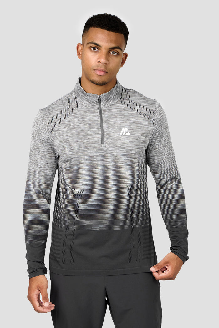Vector Seamless 1/4 Zip - Grey/Black