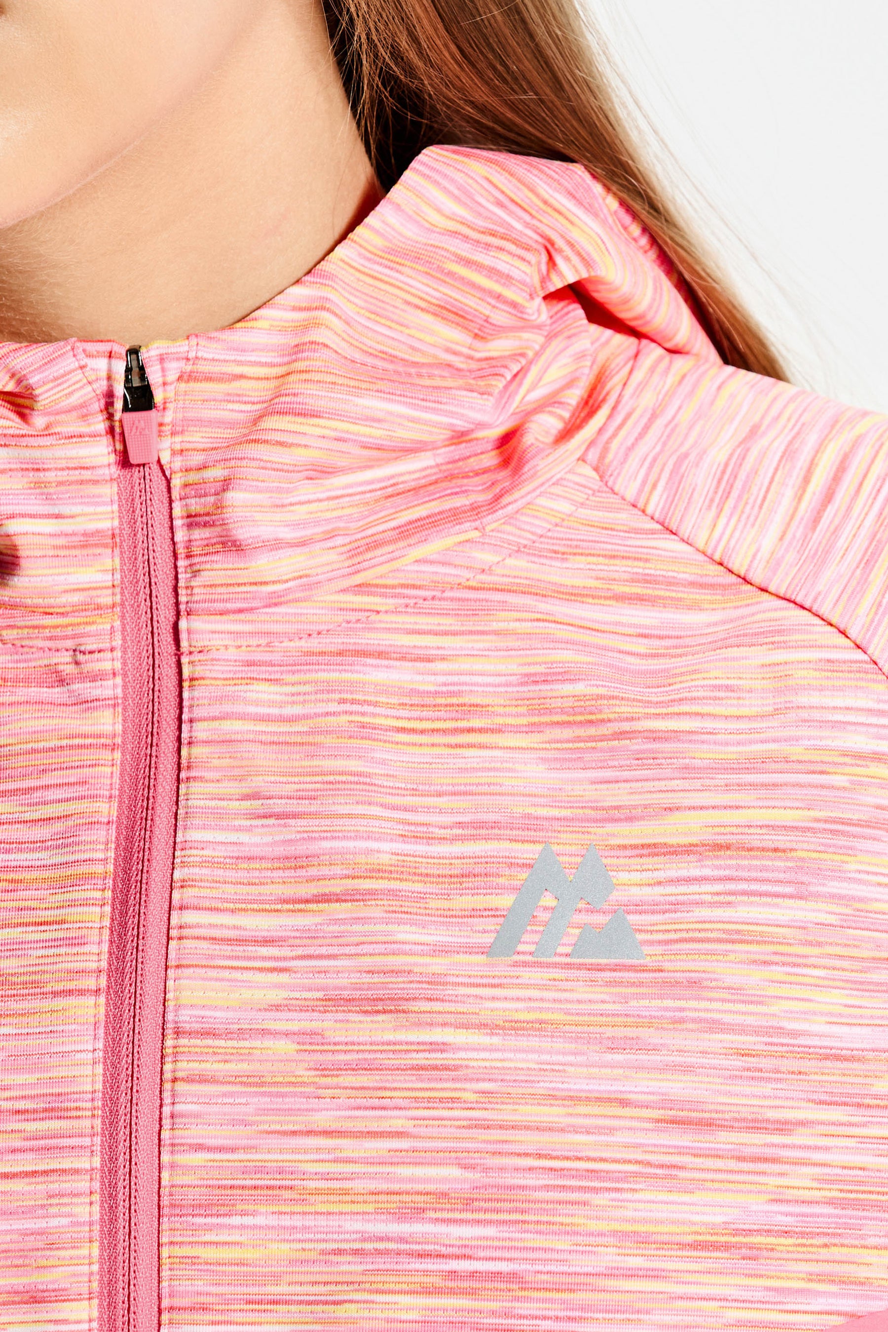 Girls Trail Windbreaker - Pink/White/Yellow