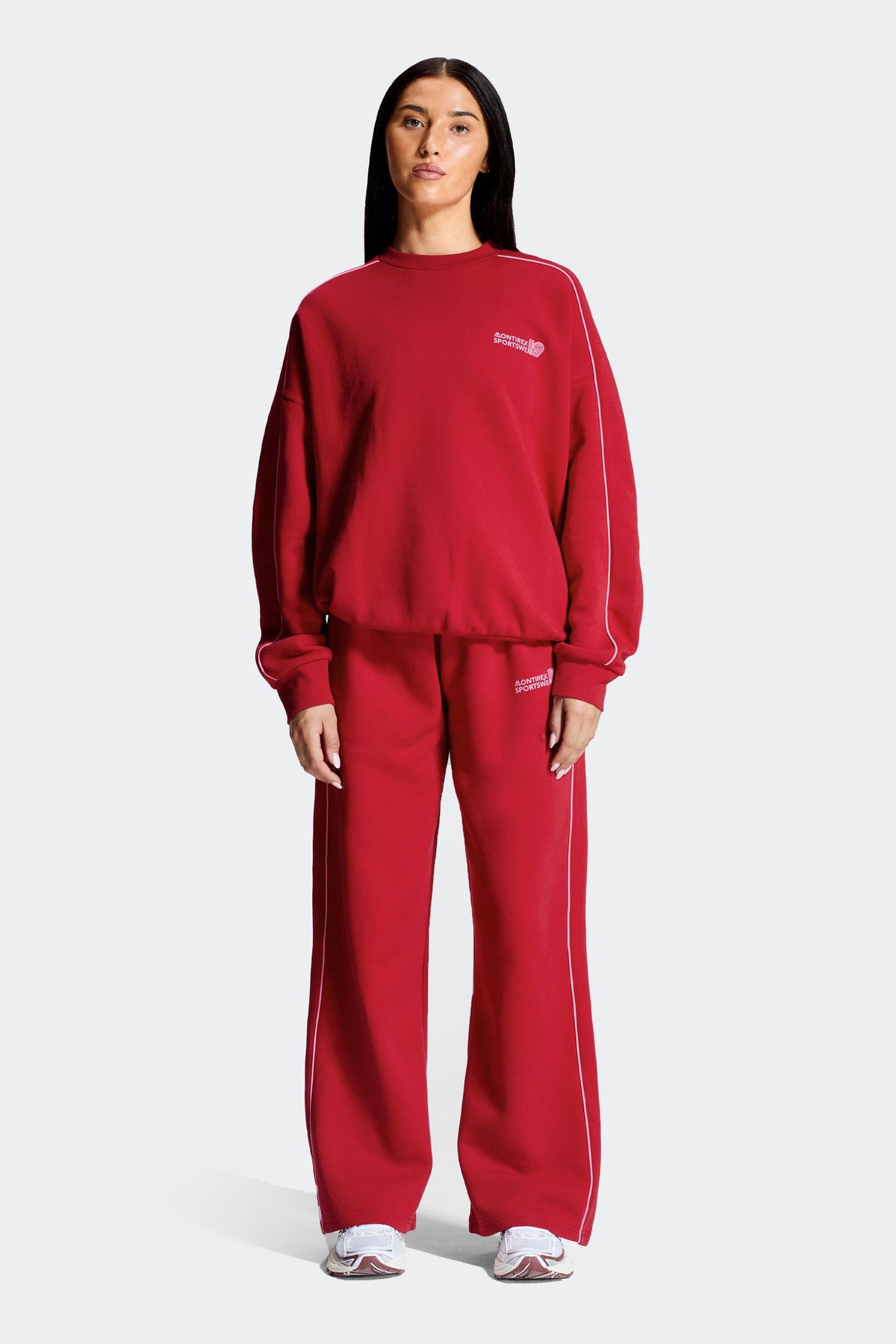 19 Wide Leg Jogger - Ruby Red