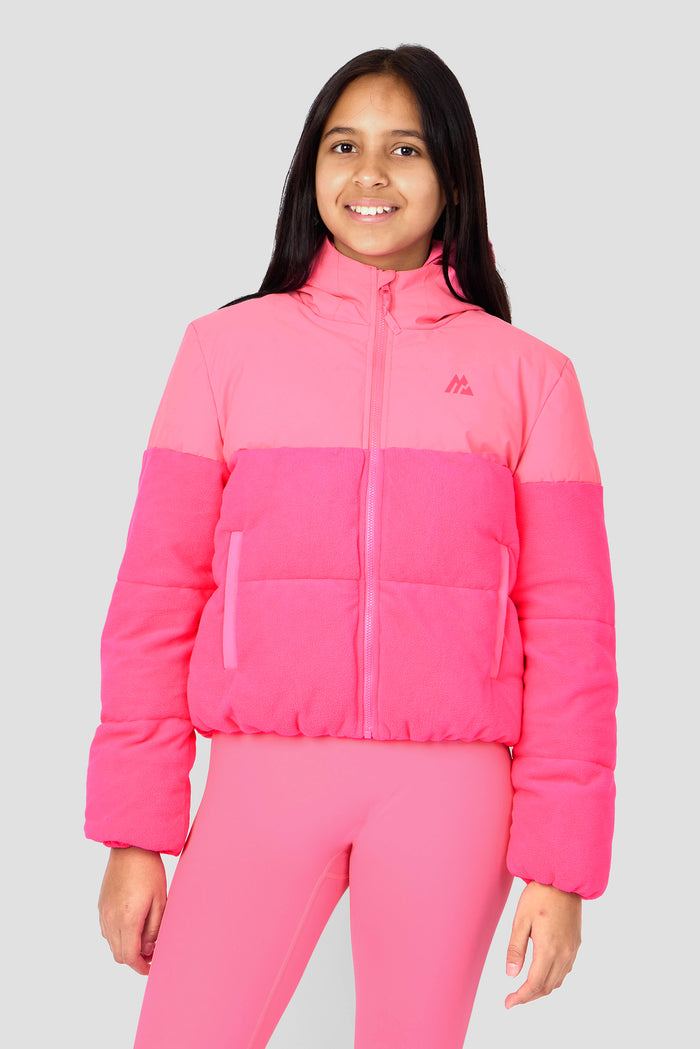 Girls Snowbird Jacket - Framboise/Neon Pink