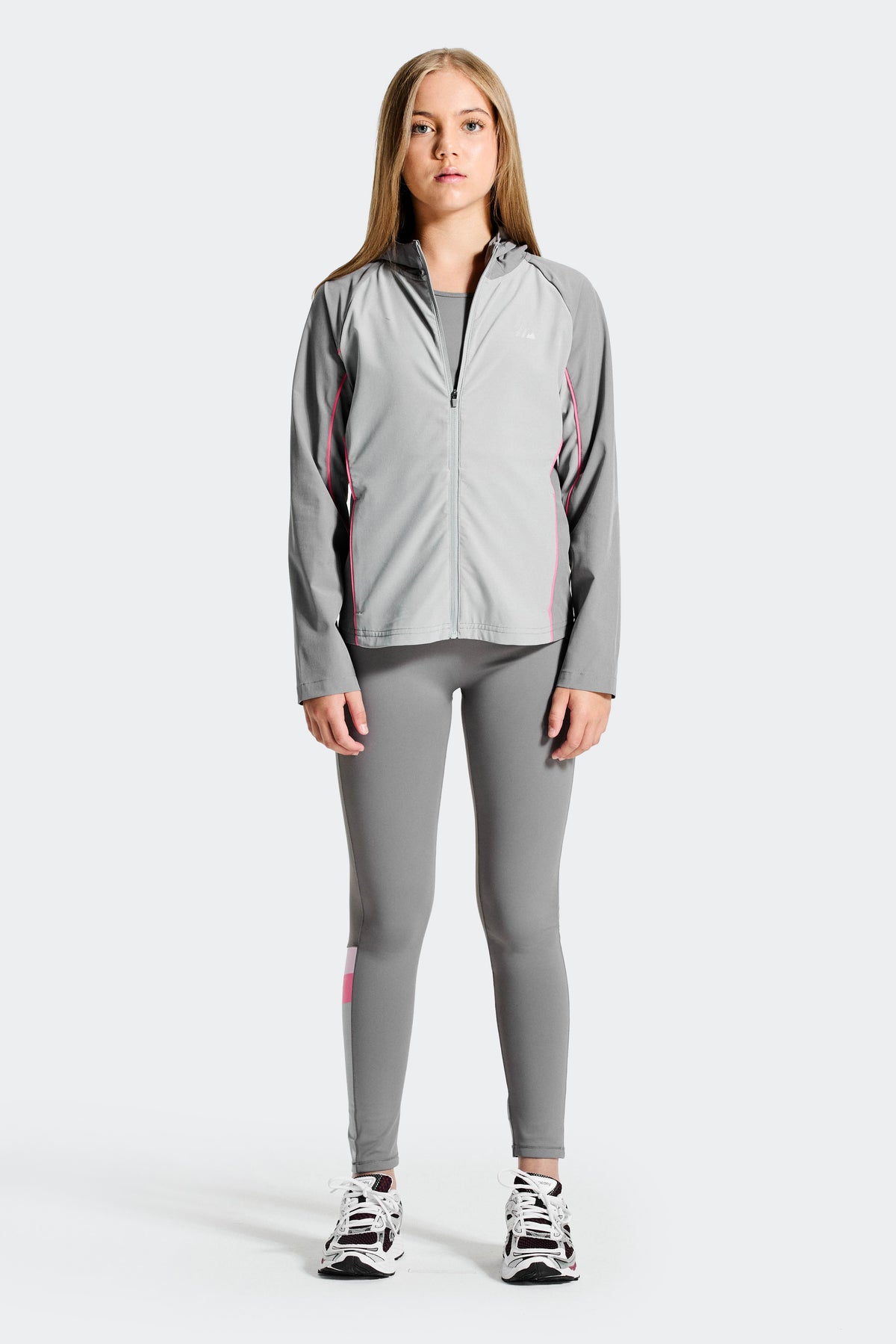 Girls Lumina jacket - Winter Sky/Basalt/Powder Pink