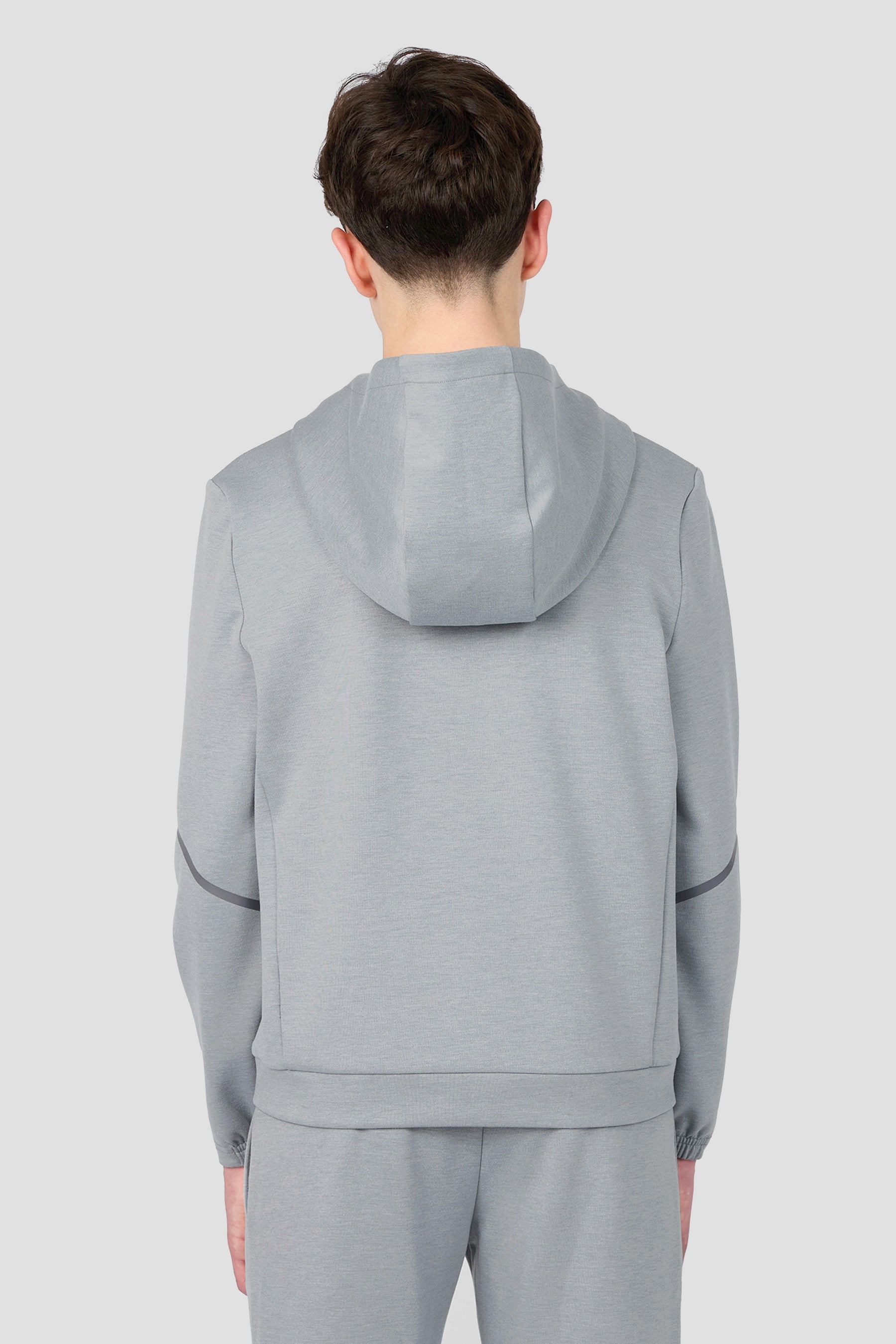 Boys Zenith Hood - Platinum Grey Marl