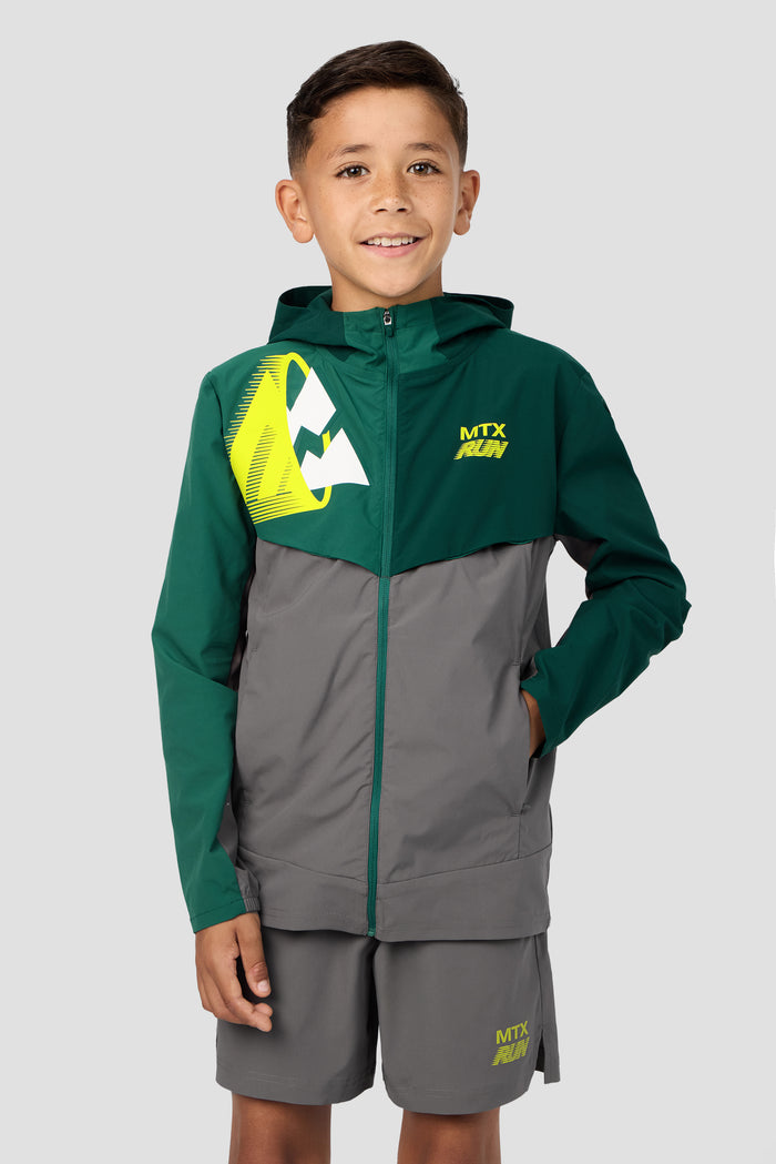 Boys MTX Run Jacket - Cement Grey/Evergreen/Sherwood