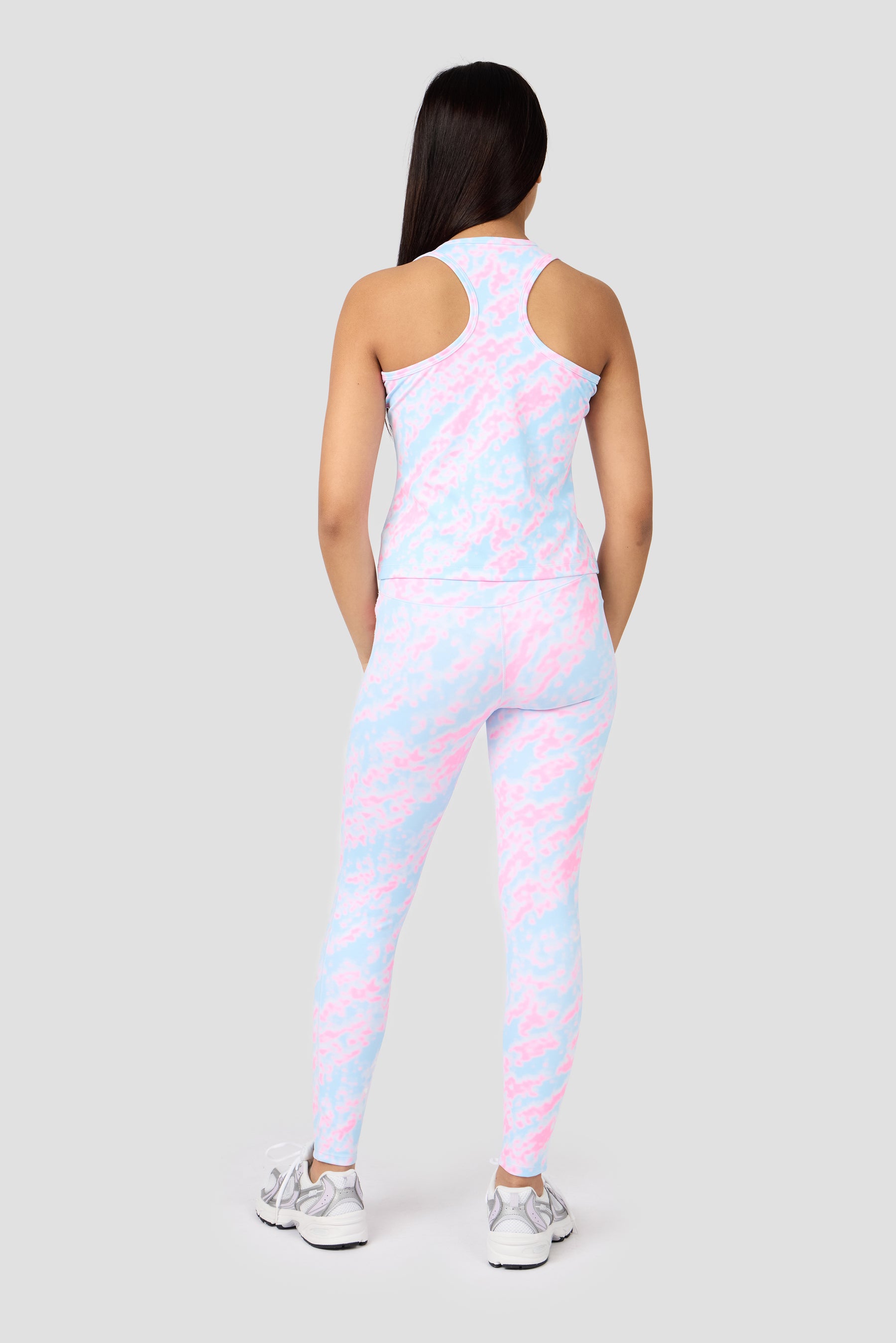 Girls Celeste Legging - Misty Blue/Candy Floss/White