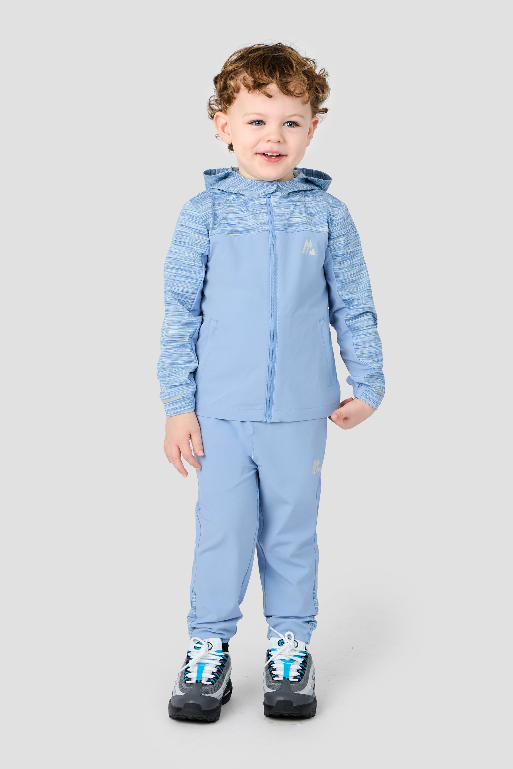 Infant Boys Trail Windbreaker/Pant Set - Charcoal Blue Multi