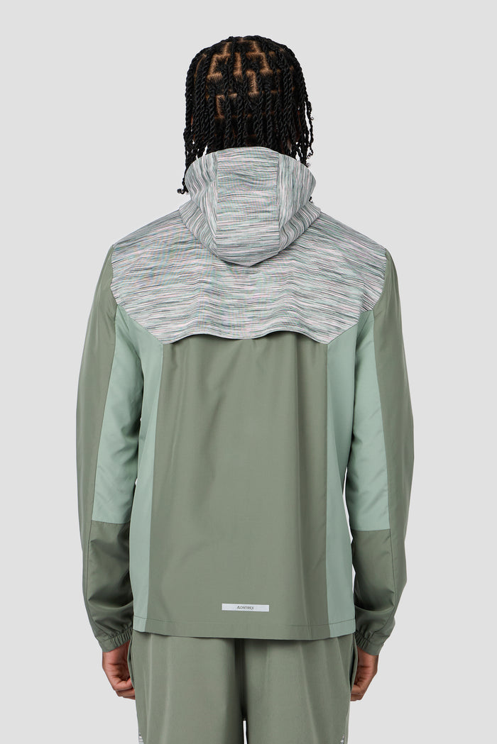 Trail Windbreaker - Green Slate/Pink