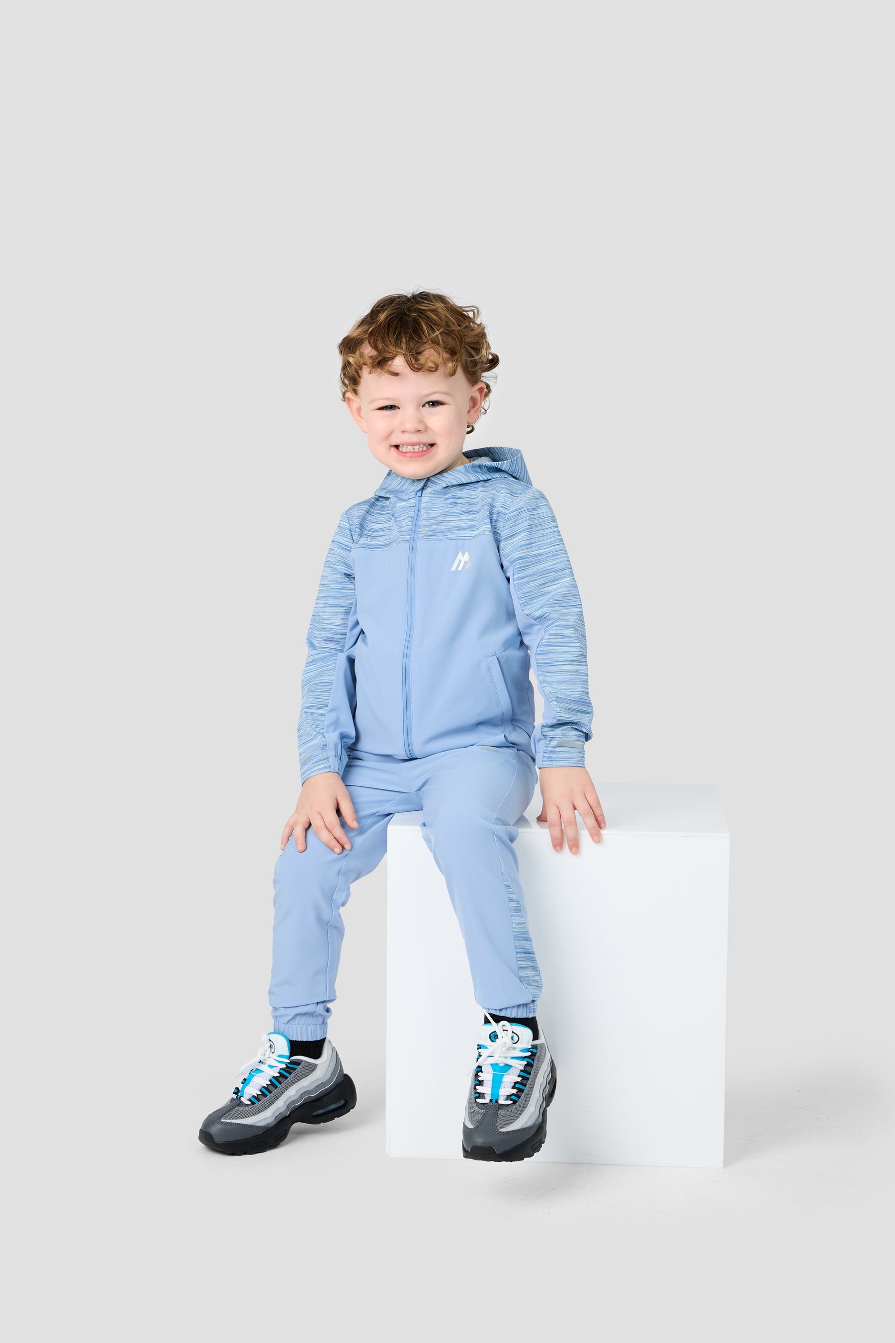 Infant Boys Trail Windbreaker/Pant Set - Charcoal Blue Multi