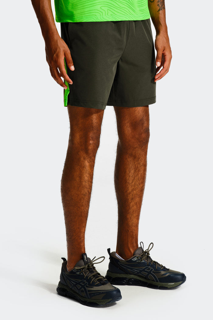 Tide Short - Elm/Neon Green