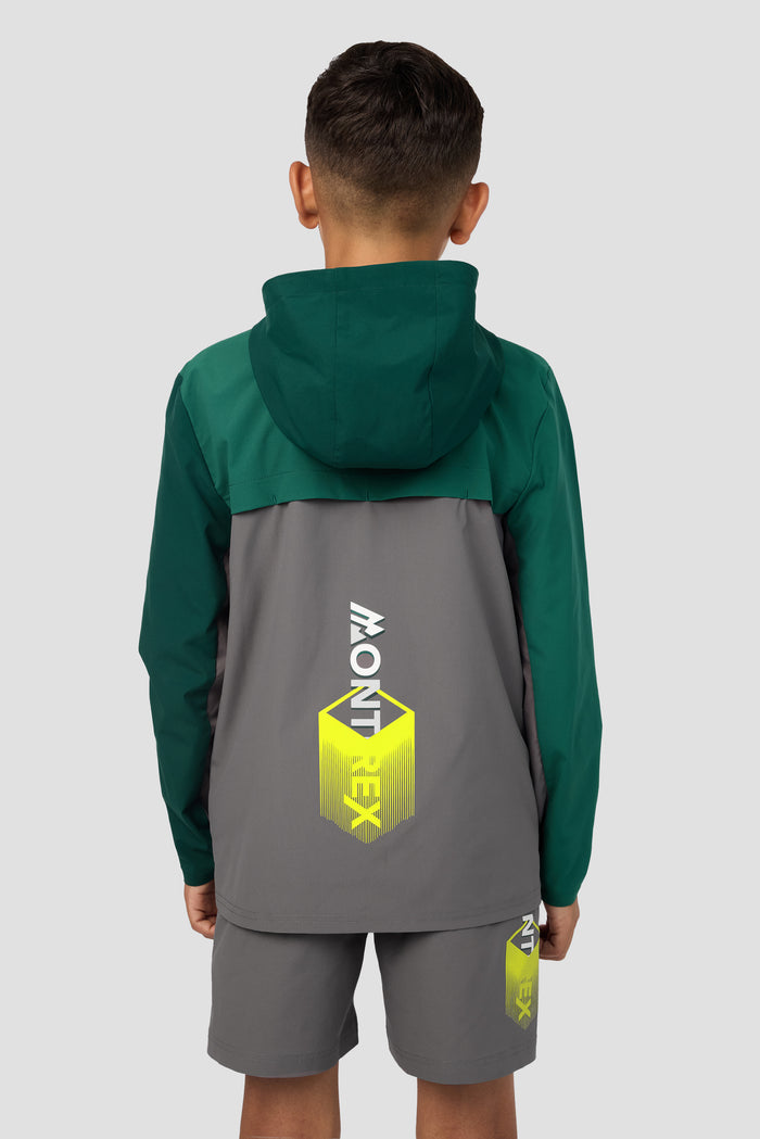 Boys MTX Run Jacket - Cement Grey/Evergreen/Sherwood