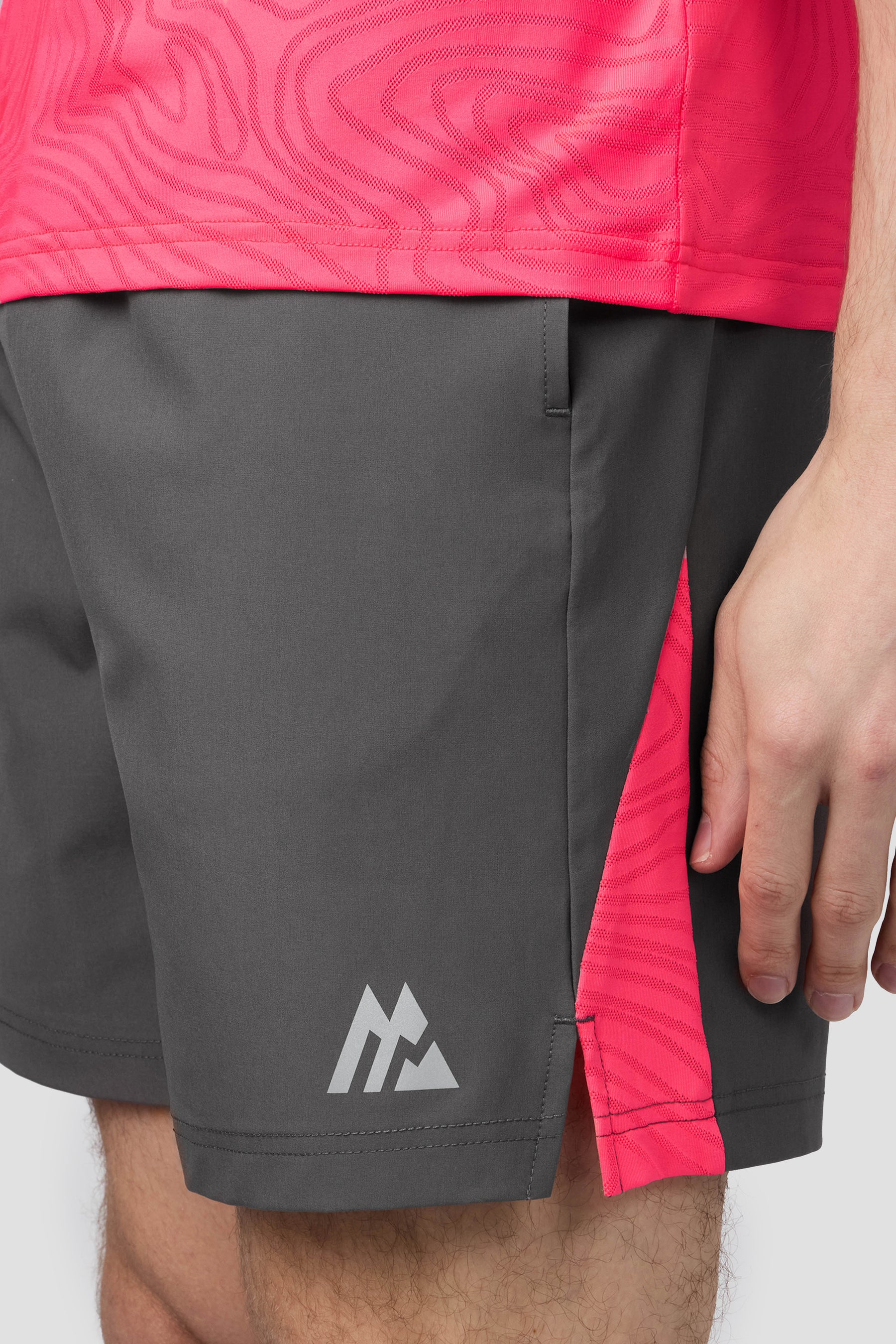 Tide Short - Cement Grey/Shocking Pink