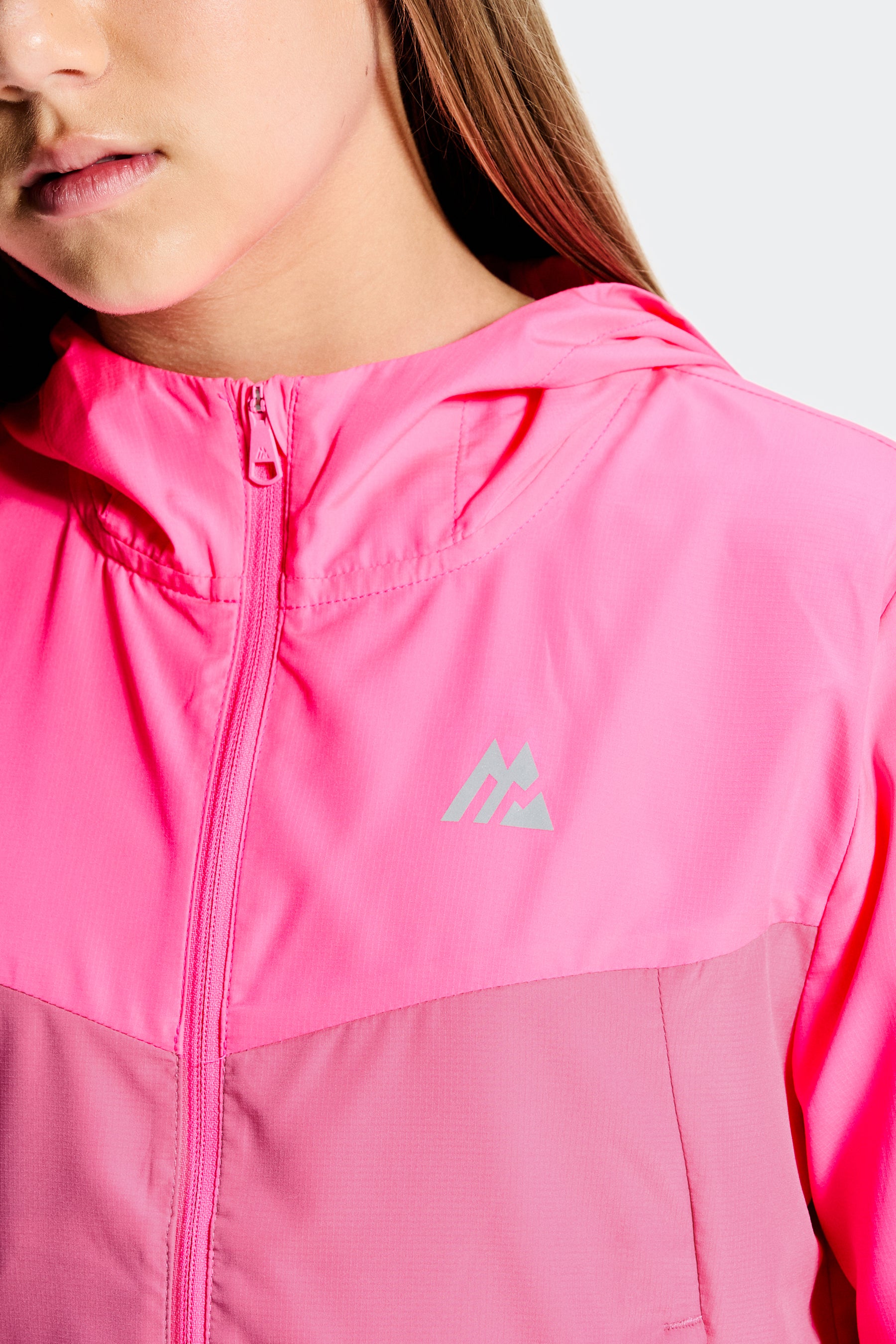 Girls Pace 2.0 Windbreaker - Neon Pink/Peony Pink