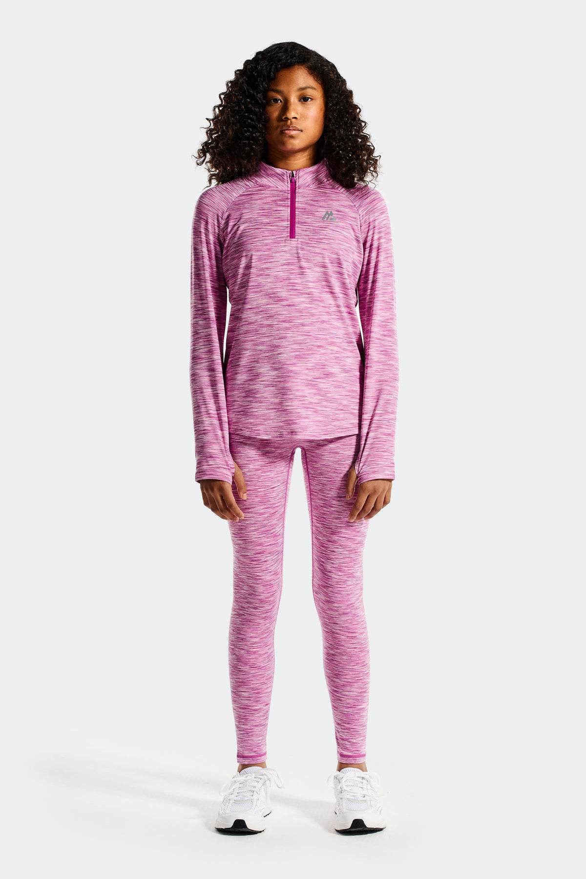 Girls Trail 1/4 Zip - Vivid Orchid/Bloom/Hibiscus/Bubble Pink/Lullaby Pink