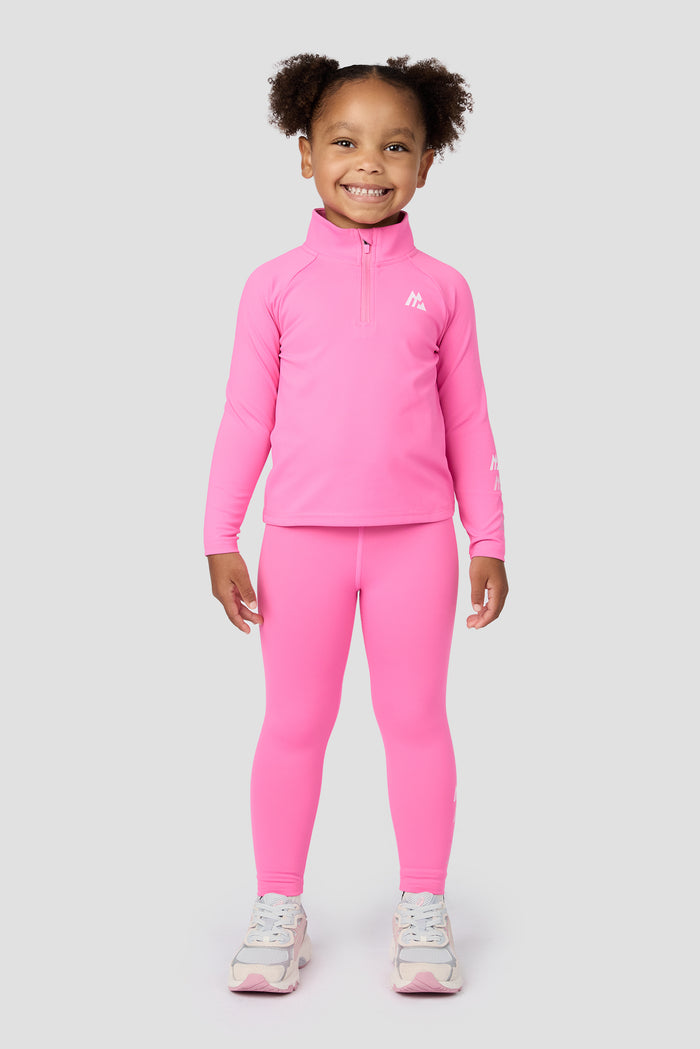 Infant Girls Graphic 1/4 Zip/Legging Set - Framboise