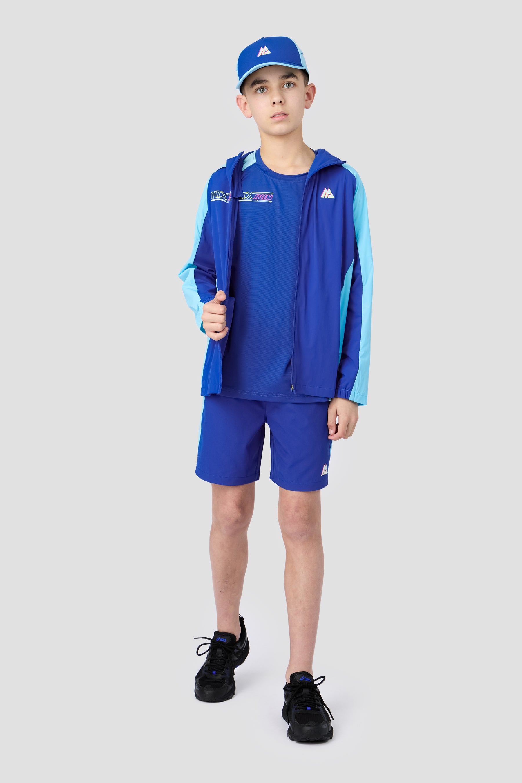 Boys MTX Run Turbo T-Shirt - Cobalt/Neon Sky