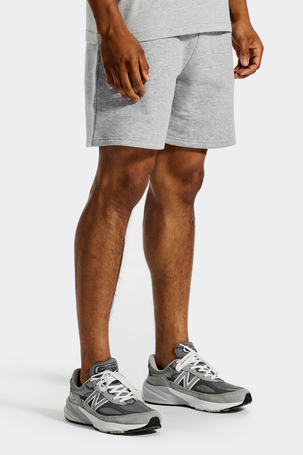 Essential Fleece Short - Cement Grey Marl