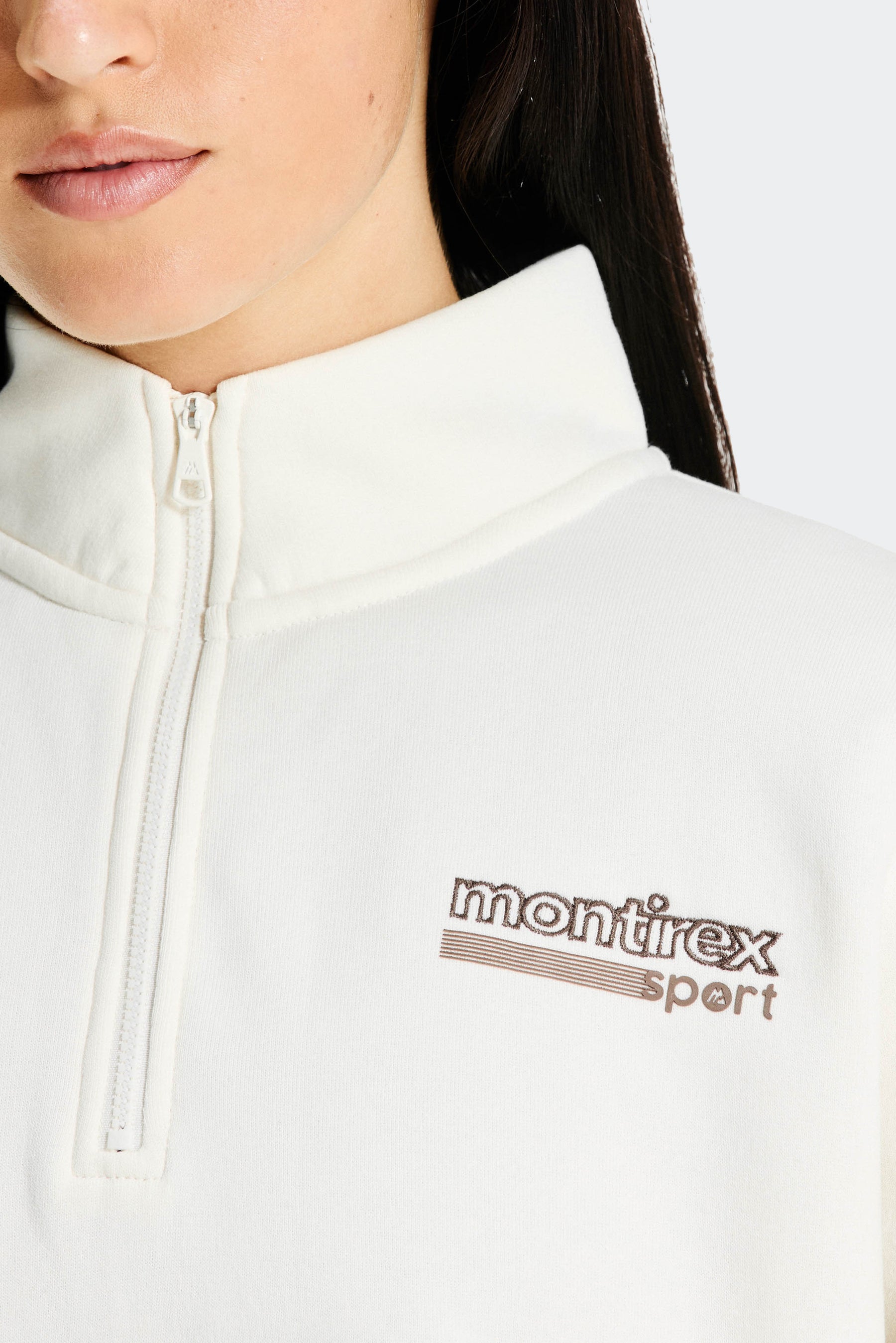 Track Graphic 1/4 Zip - Vanilla