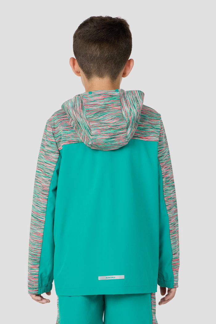 Boys Trail Windbreaker - Teal/Pink/White