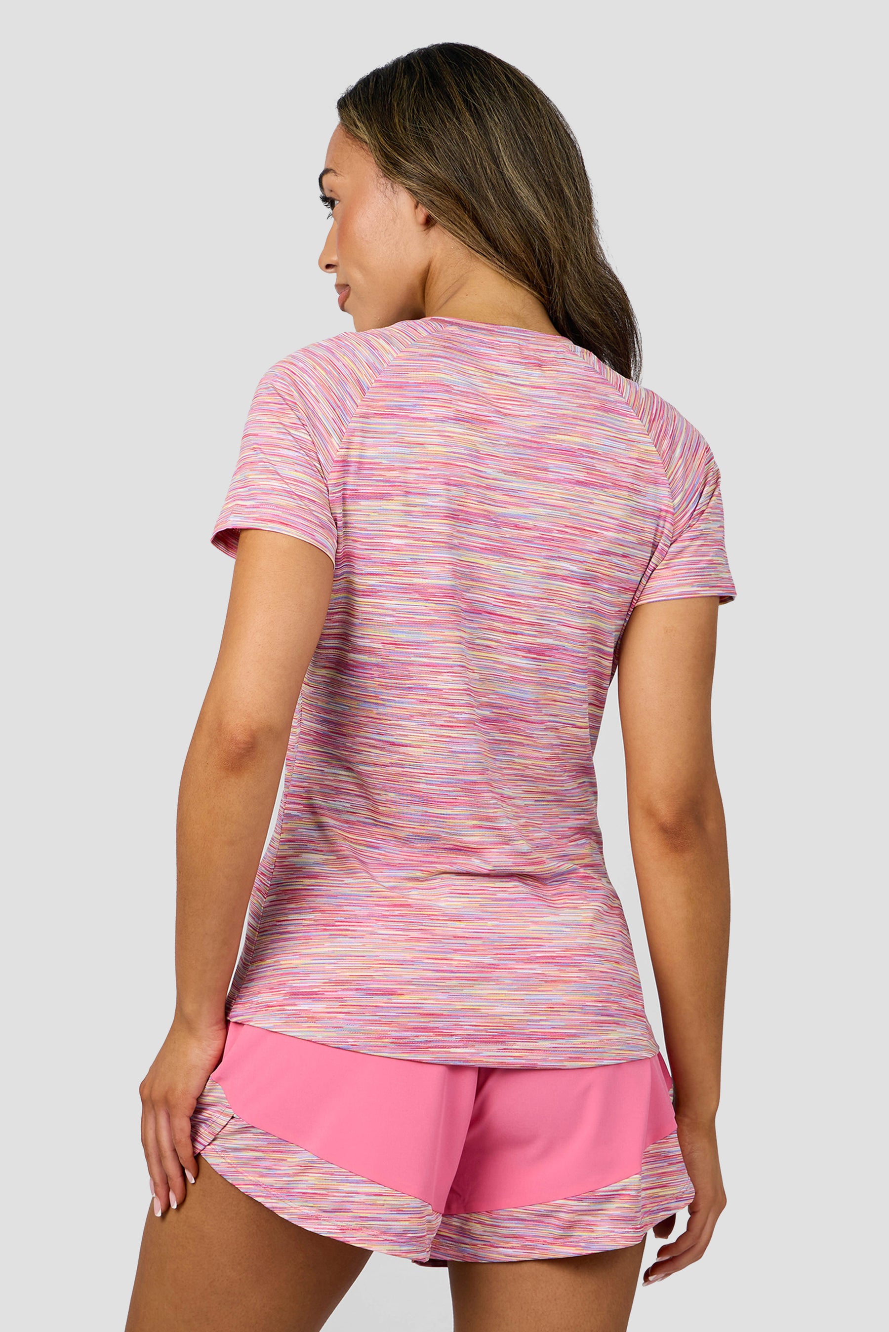 Trail T-Shirt - Pink/Yellow/Lilac/White