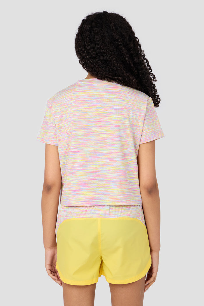 Girls Trail Box T-Shirt - Yellow/Lilac/Pink