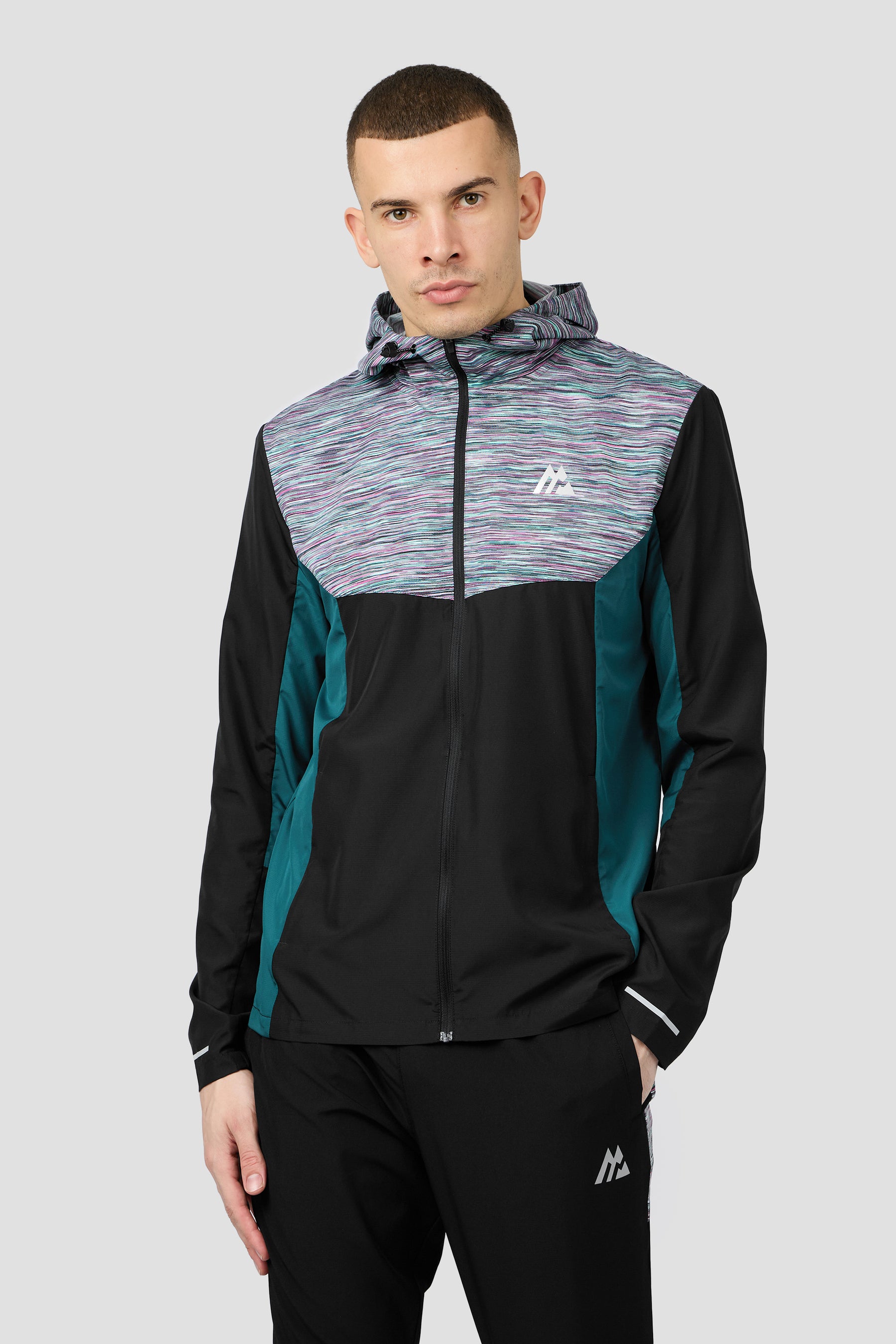 Trail Windbreaker - Black/Teal/Pink/White